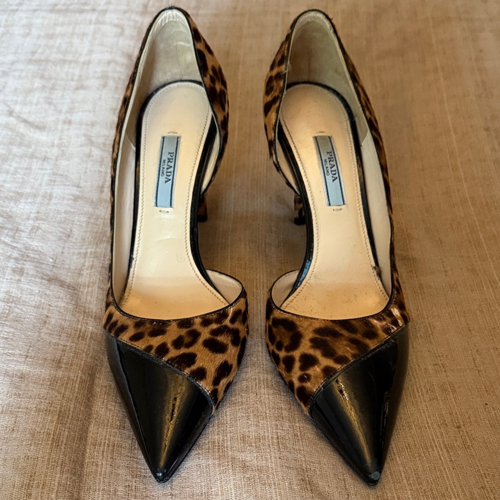 Prada Leopard and Black Heels
